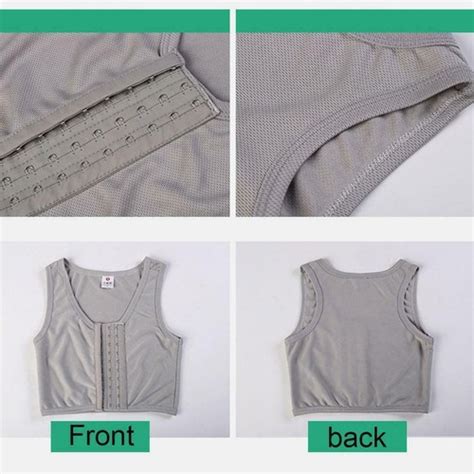 Lesbian Zip Breast Chest Binder Tomboy Ftm Bandage Top Boob Vest Crop S U Ebay