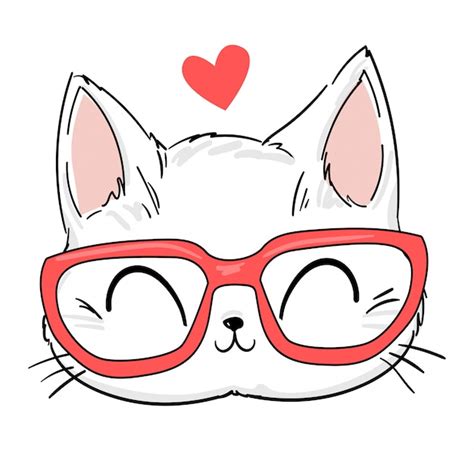 Печать кота, котенка, милый кот эскиз иллюстрации, печать дизайн кота ...