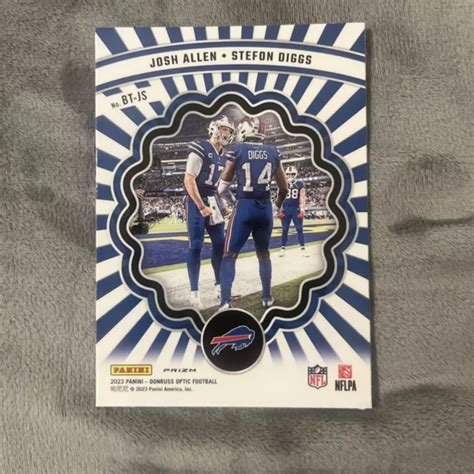 2023 Donruss Optic Holo Argent Prizm Josh Allen Buffalo Bills Best