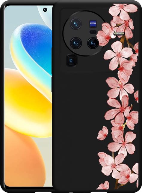 Vivo X80 Pro Hoesje Zwart Flower Branch Designed By Cazy Bol