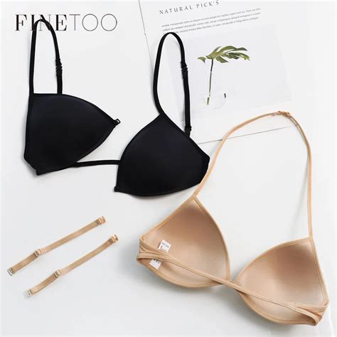 FINETOO Sexy Suti S Finos Sem Costura Para Mulheres Cueca Triangular Lingerie Feminina Costas