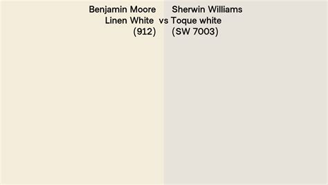 Benjamin Moore Linen White 912 Vs Sherwin Williams Toque White Sw