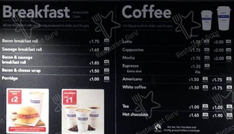 Menu At Greggs Rutherglen Main St