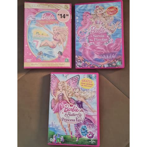 Dvd Barbie A Sereia Das Perolas Vida De Sereia Butterfly E Princesa