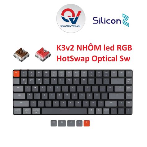 Mua B N Ph M C Keychron K V Nh M Led Rgb Hot Swap Optical Switch Ch Nh H Ng Siliconz