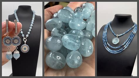 Украшения с АКВАМАРИНОМ. - YouTube