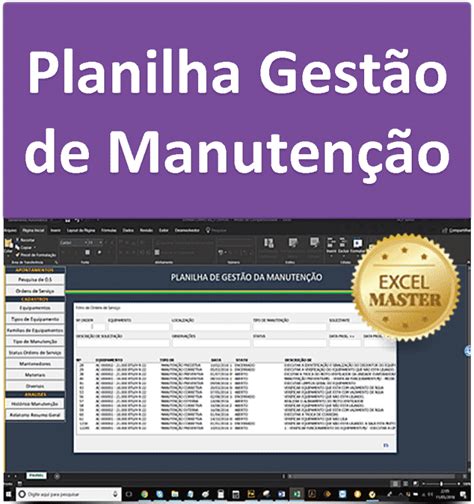 Planilha Gestão de Manutenção V 01