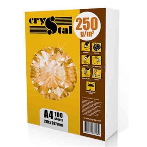 Папір щільний А4 250г/м2 100 листів CRYSTAL Картон / Ватман для ...