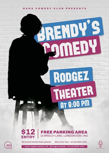 Premium Psd Stand Up Comedy Flyer A4