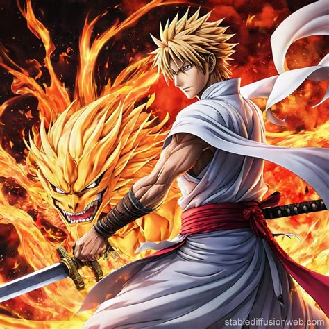 Ichigo Bankai Transformation Stable Diffusion Online
