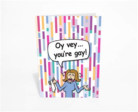 Gay Lesbian Rainbow Lgbt Pride Flag Funny Card Coming Out Gift Etsy