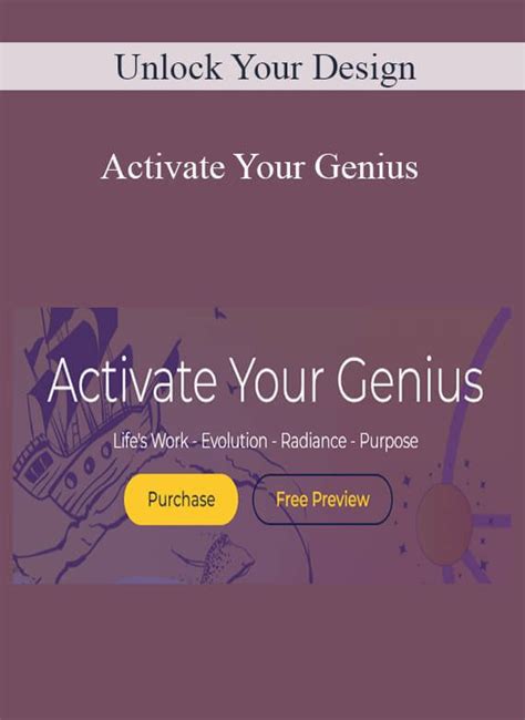 Unlock Your Design Activate Your Genius Imcourse Download Online