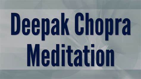 15 Minute Guided Meditation Deepak Chopra Law Of Intention Youtube