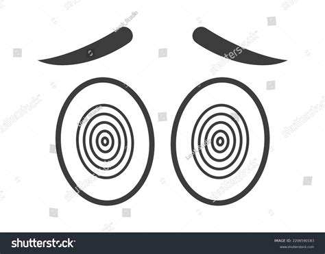 Cartoon Hypnotic Eyes Vector Illustration Stock Vector Royalty Free