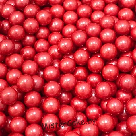 Украшение шоколадное Шарики Криспи красные 50гр | Mistercake.by