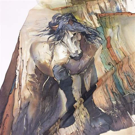 Шали, палантины ручной работы. Платок батик По ветру. Бутик Батика ...