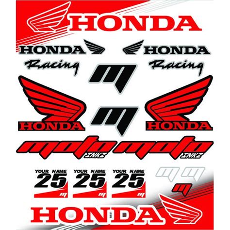 Motoinkz ユニバーサル ホンダ ステッカーシートuniversal Honda Sticker Sheet のパーツレビュー