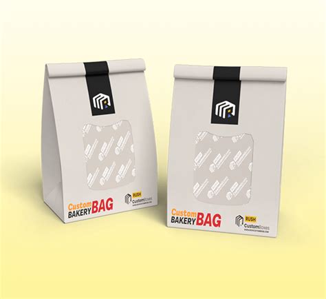 Custom Bakery Paper Bags Printed Packaging Rcb