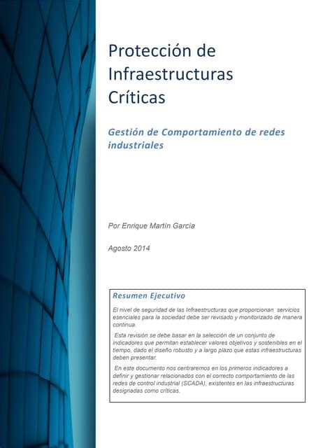 Protección De Infraestructuras Críticas Pdf