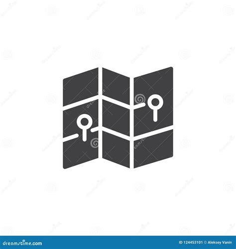 Pinned map vector icon stock vector. Illustration of perfect - 124453101