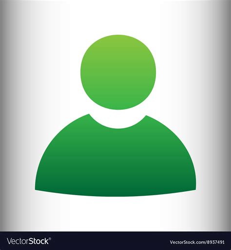 User sign green gradient icon Royalty Free Vector Image