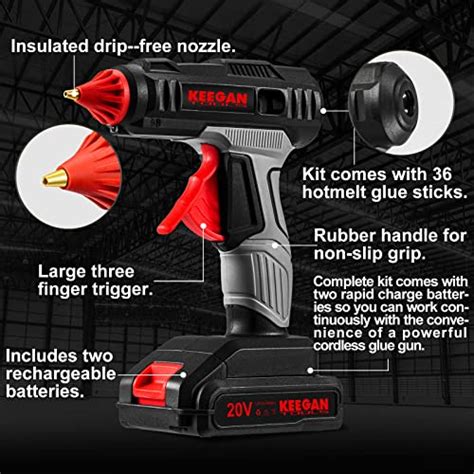 Cordless Professional Volt Hot Melt Glue Gun Kit Full Size Glue Gun Sticks And Two Fast