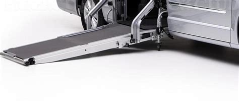 premium photo accessible van  wheelchair lift ramp  person