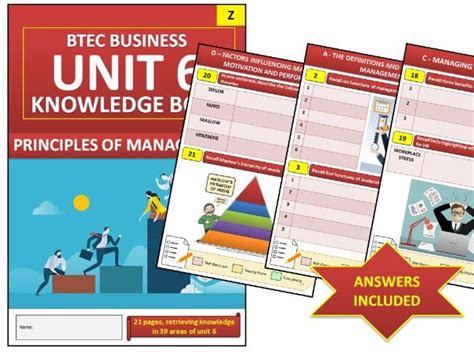 Btec Business Unit Principles Of Management Interactive Knowledge