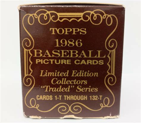 1986 Topps Traded Tiffany Baseball Complete Set FACTORY SEALED EBay