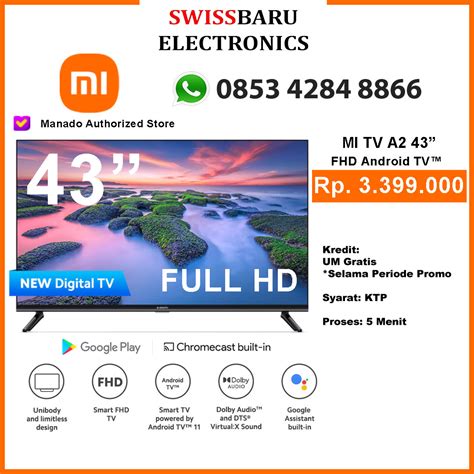 Xiaomi TV A2 43″ Full HD Android TV™ – Swiss Baru Electronics | Toko ...