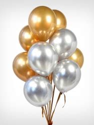 Сет из гелиевых шаров "Золото&Серебро" в Минске по доступным ценам