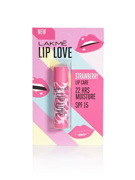 Buy Lakme Lip Love Chapstick Spf 15 Lip Care Strawberry Lip Balm For
