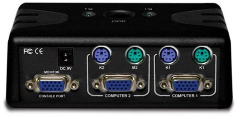 KVM переключатель на 2 компьютера (USB, HDMI, DVI, PS/2, VGA разъемы ...