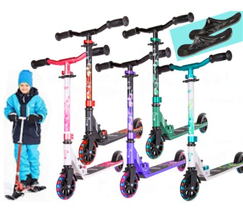 Самокат зима-лето 2в1. Лыжи и светящиеся колеса! ДЕШЕВО в SAMOKATCLUB