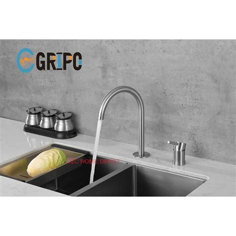 GRIPO HIGH END Stainless Single Handle Hot And Cold Kitchen Basin Faucet GP Shopee