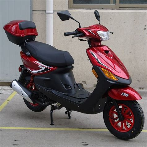 150cc Moped Scooter Rz Red With New Design Sporty Look Electric And