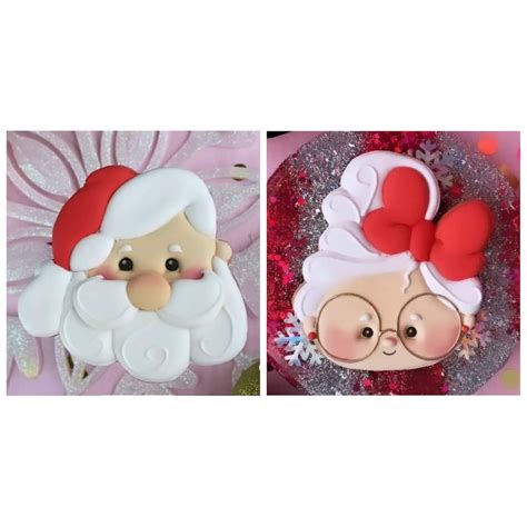 Santa And Mrs Claus Cookie Cutters By Mantequilla Etsy