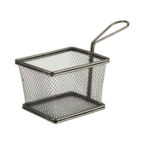 Genware Mini Black Fry Basket 125x10x85cm At Drinkstuff