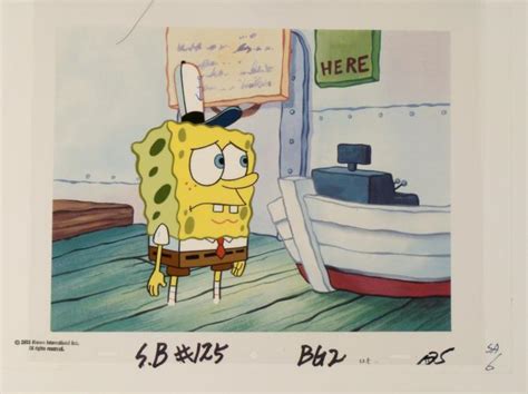 Original Cel Spongebob Background Krusty Krab Animation