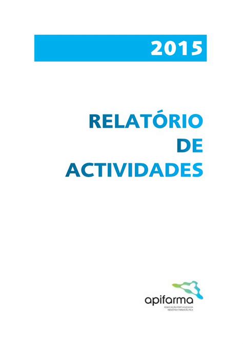 Pdf RelatÓrio De Actividades 2015 Apifarma 2015geral Eleitoral De