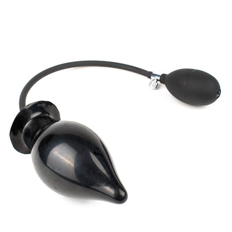 Rubberfashion Latex Butt Plug Inflatable Xl Inflatable Anal Plug With Pump For Women And Men