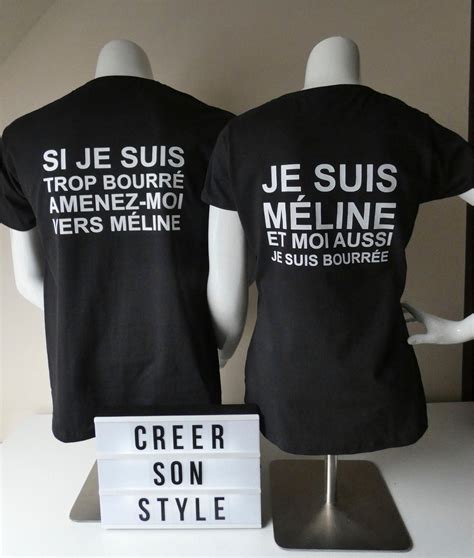 Duo Tee Shirt Personnalisé Pour Couple Si Je Suis Trop Etsy France