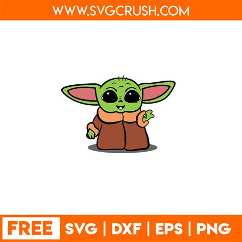 Free Baby Yoda Svg Layered Svg Png Eps Dxf File