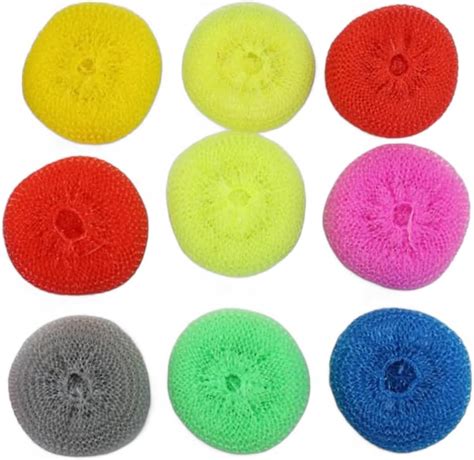 Amazon Pcs Plastic Dish Scrubbers For Dishes Plastic Pot Round