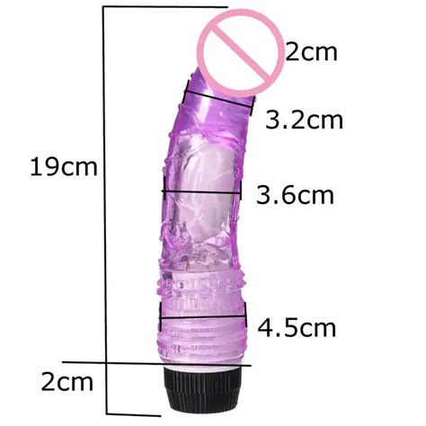 Crystal Multispeed Waterproof Realistic Dildo Vibrator Soft Jelly