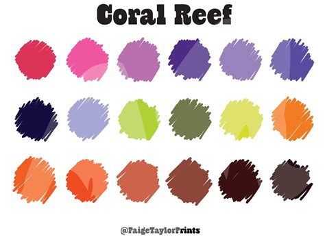 Coral Reef Color Palette - Etsy