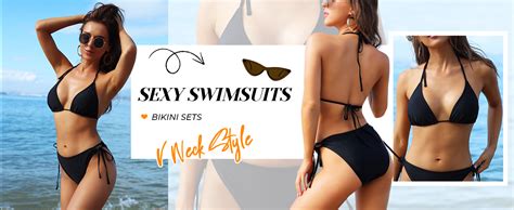 Amazon Tempt Me Women Black Triangle Bikini Sets Halter Two Piece Sexy Swimsuit String Tie