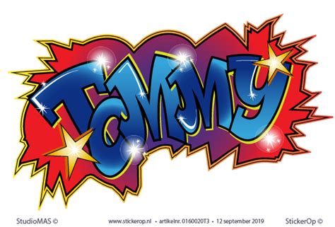 Muursticker Graffiti Naamsticker Tommy