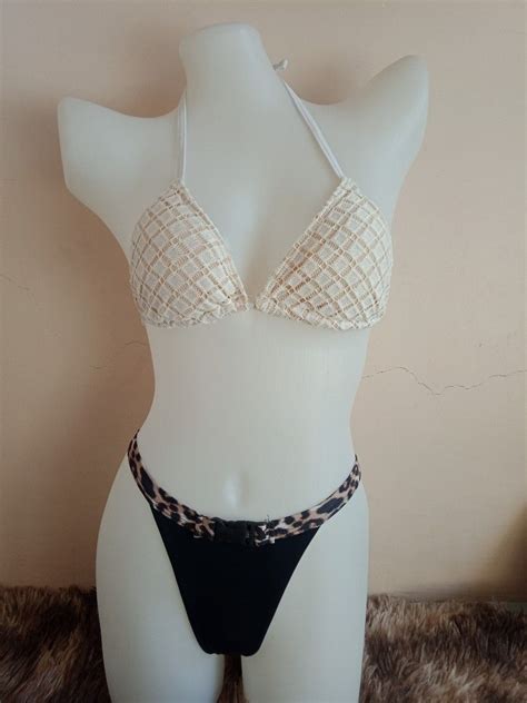 Leopard Nude Two Piece Bikini Women S Fashion Swimwear Bikinis Swimsuits On Carousell