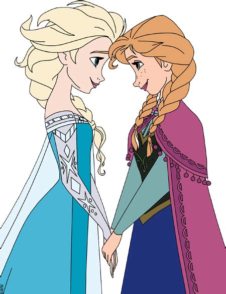 Anna And Elsa Clip Art From Frozen Disney Clip Art Galore